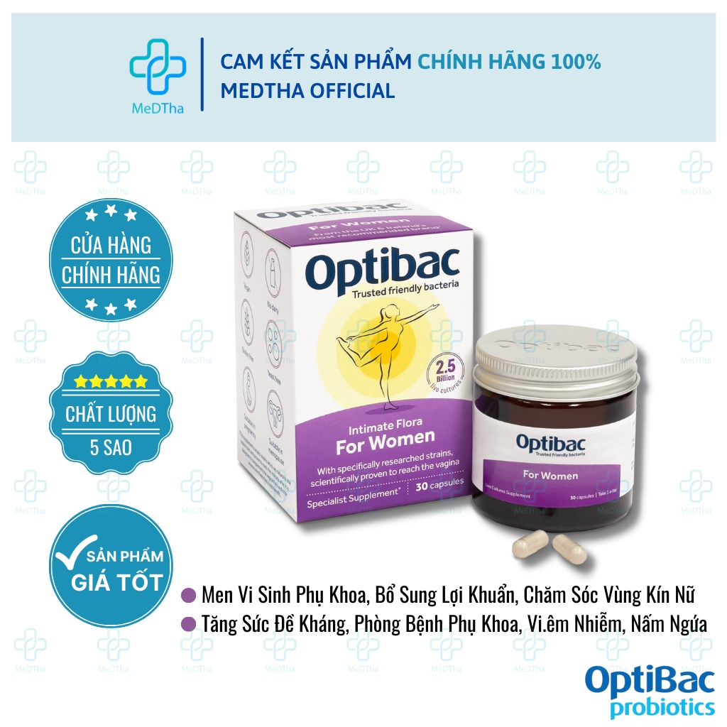 Optibac Purple - Gynecological Probiotics, Probiotic Supplement ...