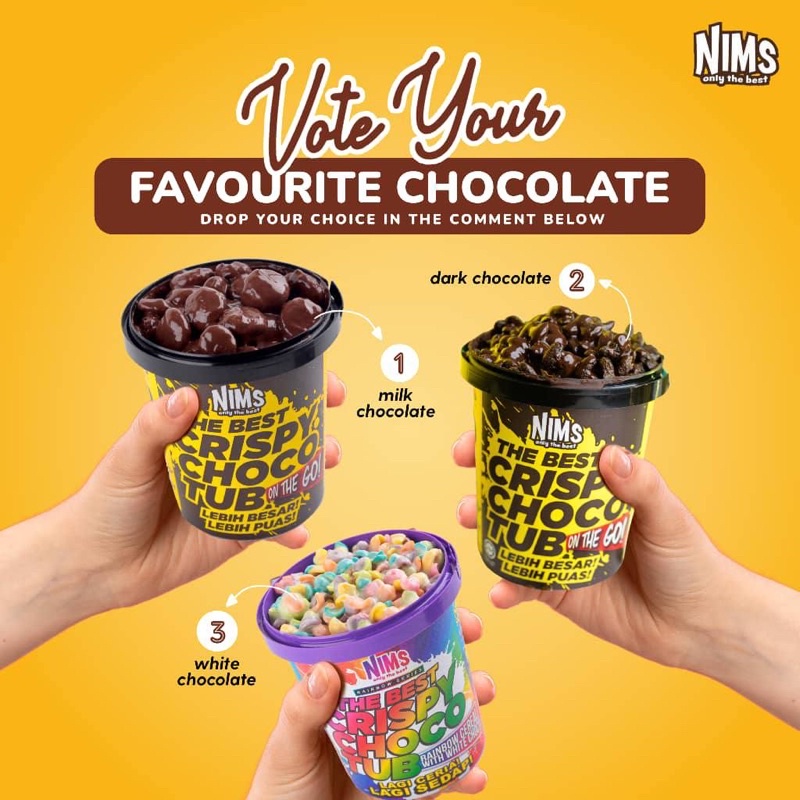 FOODIEMART NIMS Crispy Choco Tub 1x300g - Coco Ball/ Coco Crunch Mini/ Coco  Krisp/ Coco Rice (Coklat