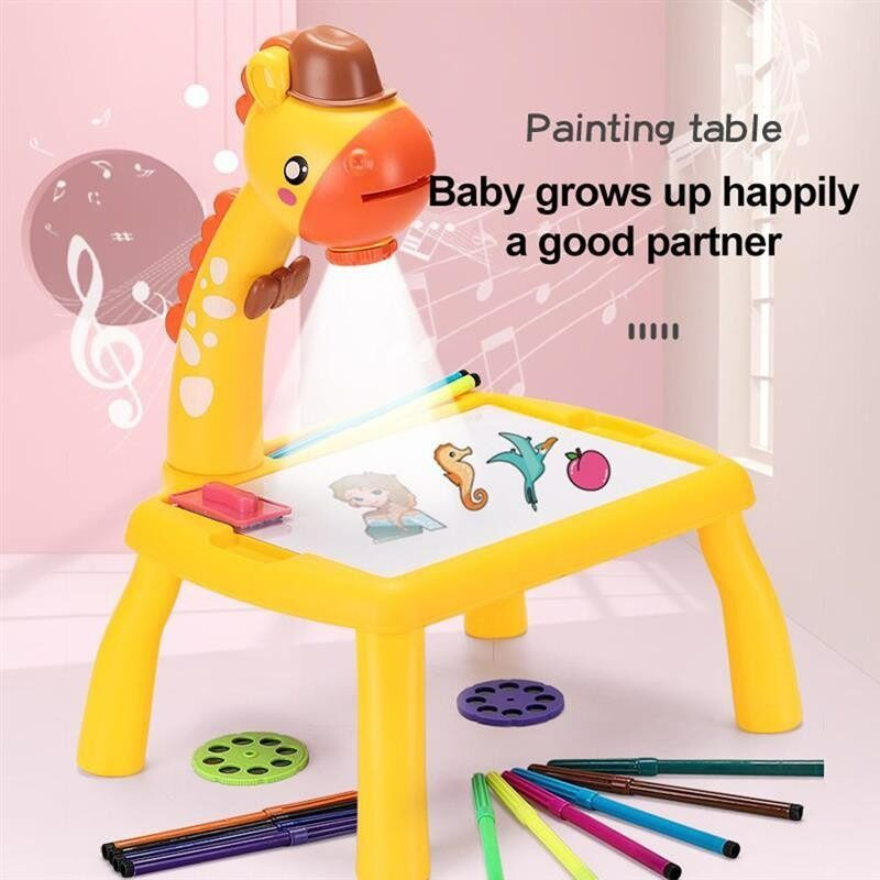 Children Led Projector Art Drawing Table Toys Kids Painting Board Desk ...