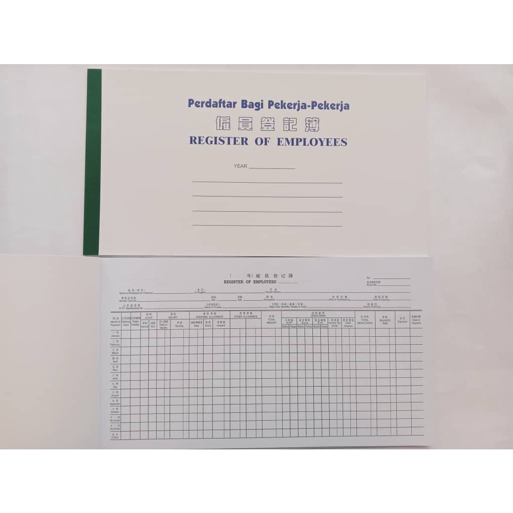 PERDAFTAR BAGI PEKERJA-PEKERJA/REGISTER OF EMPLOYEES | Shopee Malaysia