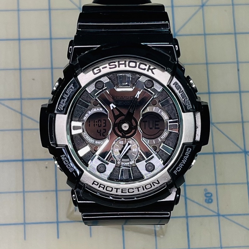 Bracelet De Montre CASIO GA-200BW En Résine Noire Brillante - Pour Montres G-SHOCK - Neuf Avec étiquettes