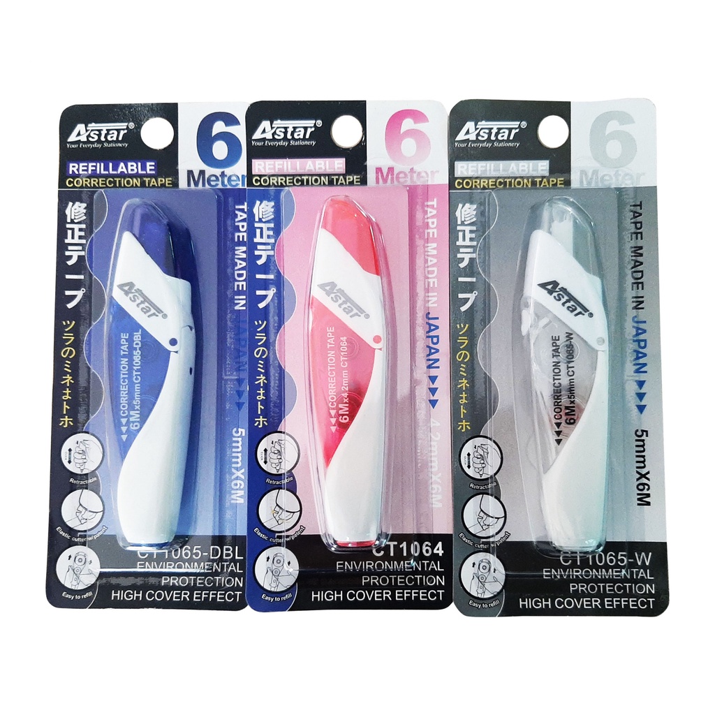 Astar Correction Tape CT1065W 6 Meter x 5mm (Refillable) Shopee Malaysia