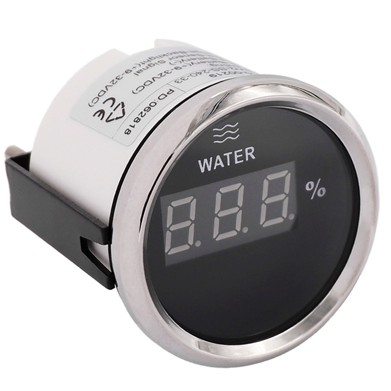 52mm Marine Digital Water Tank Meter 0~190 ohm / 240~33 ohm Water Level ...