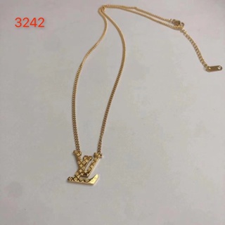 Japan Used Necklace] Used Louis Vuitton Essential V/Necklace/Gld/With  Top/Women