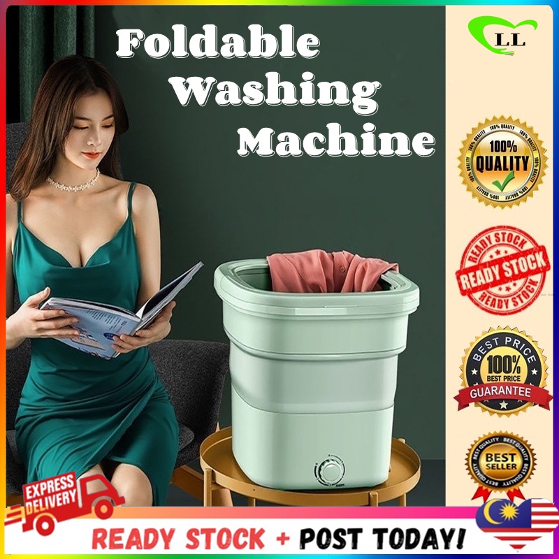Mini Washing Machine With Dryer Portable Folding Travel Laundry