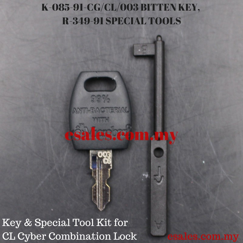 CL Cyber Lock K-085-91-CGCL003 BITTEN KEY + R-349-91 SPECIAL TOOLS ...