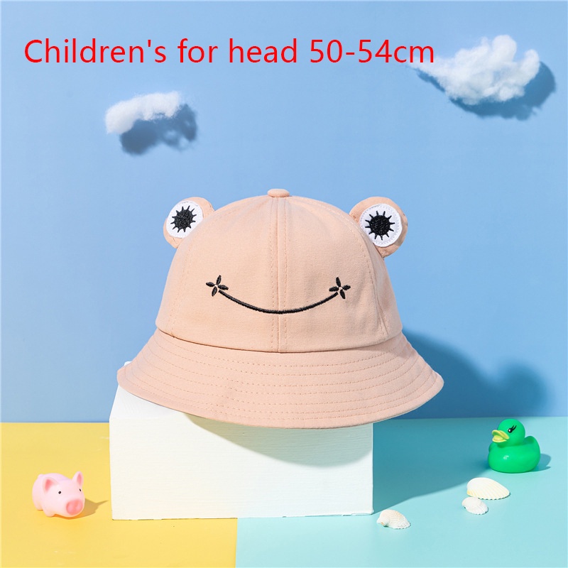 Casual All-Match Frog Bucket Hat for Women cartoon cute fisherman