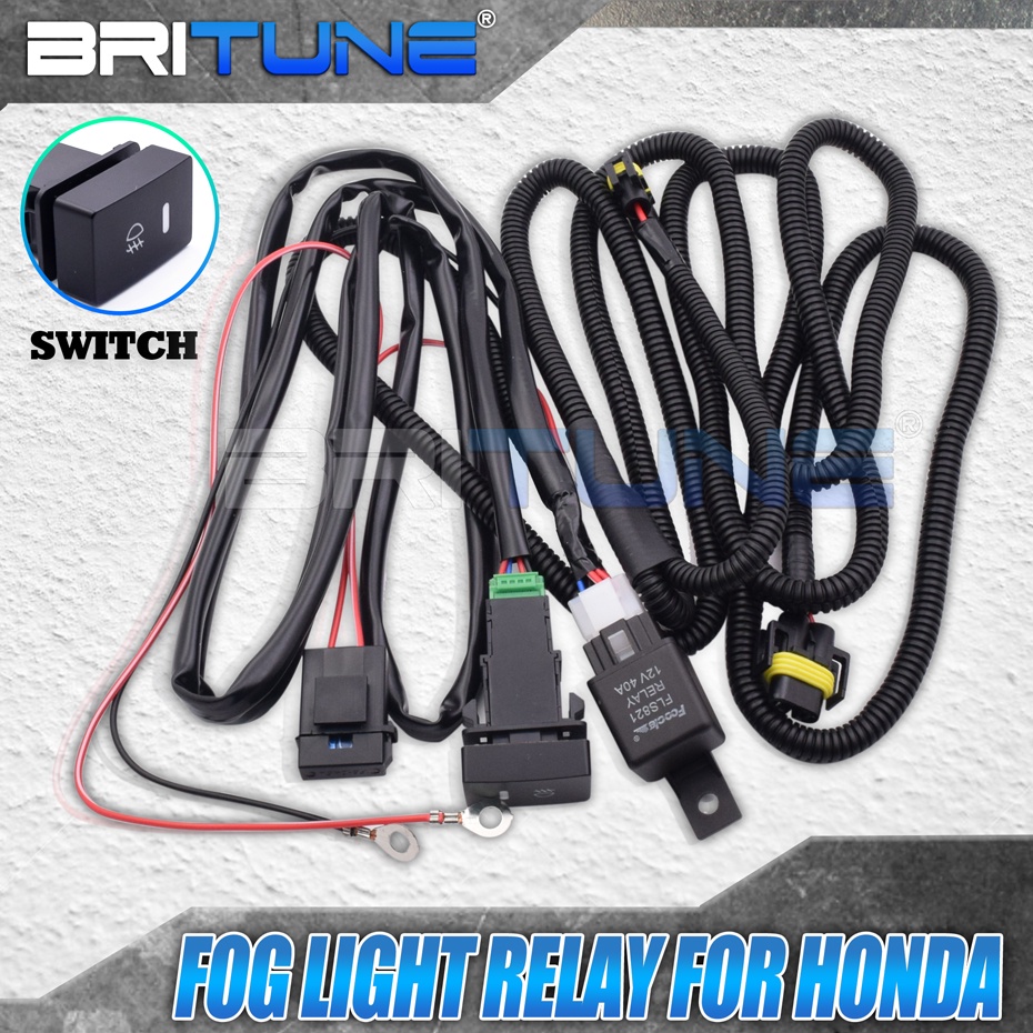 Fog Lights Wiring Kit Support H11 HID&LED For Honda Civic/City/Jazz/CRV