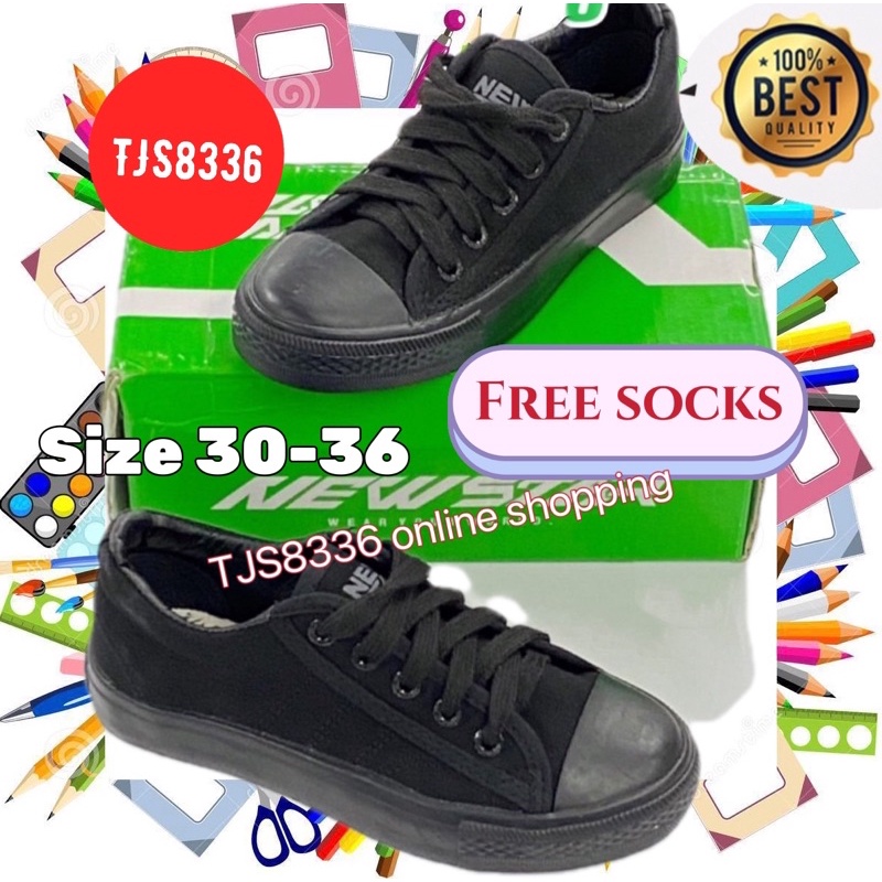 【hotsales】new Star Kasut Sekolah Hitam Tali／black School Shoes M1116b