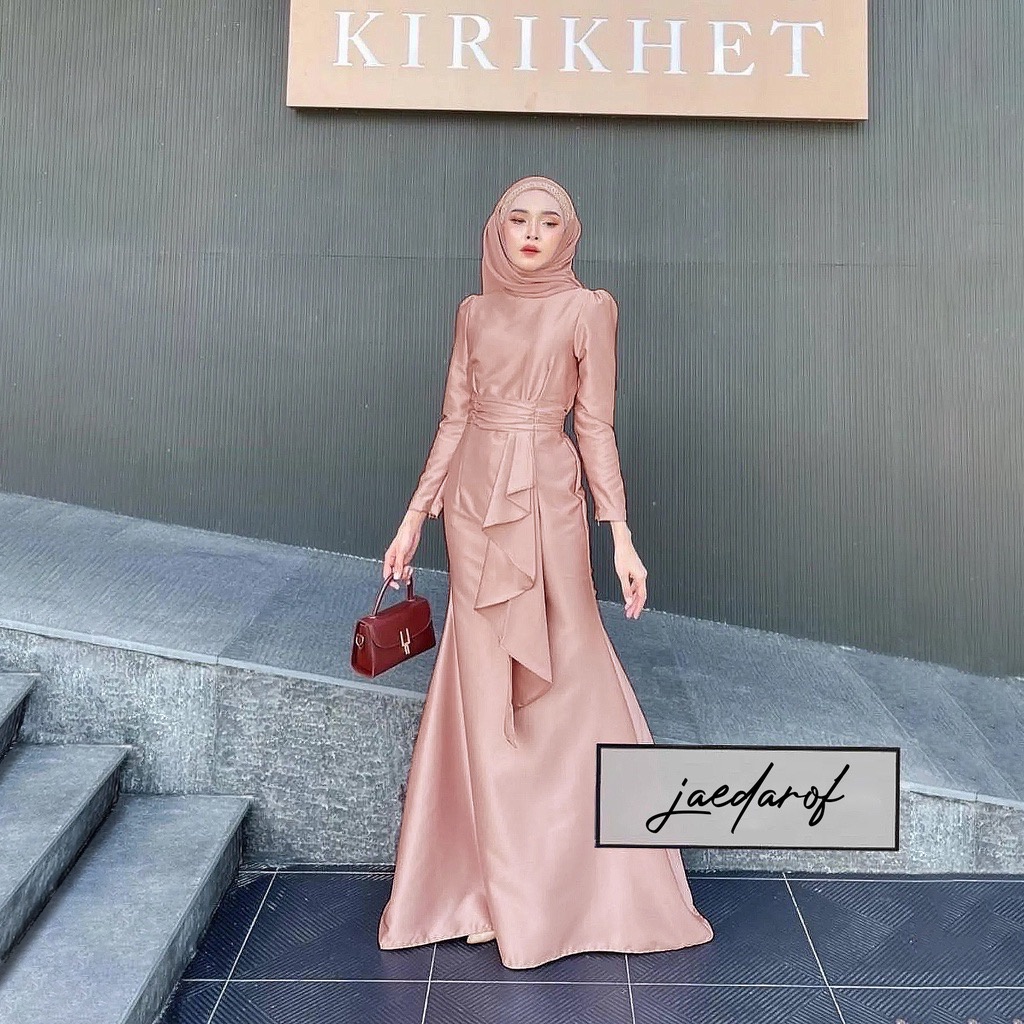 morilee madeline gardner bridesmaid dress Muslim Wedding Dress Long Sleeves With Pearls Chiffon Appliques Long P –  Simplepromdress main image 1