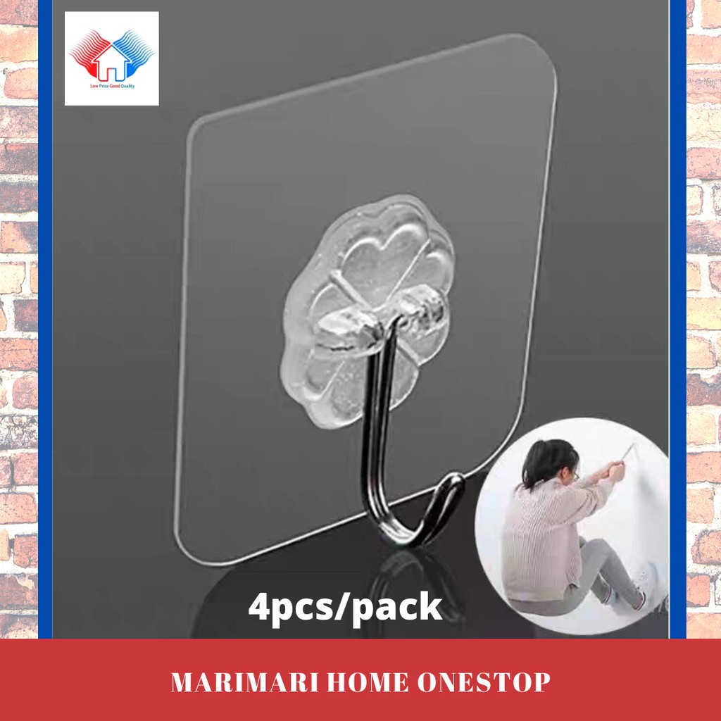 Wall Transparent Hook / Magic Hook without nails / Transparent Wall ...