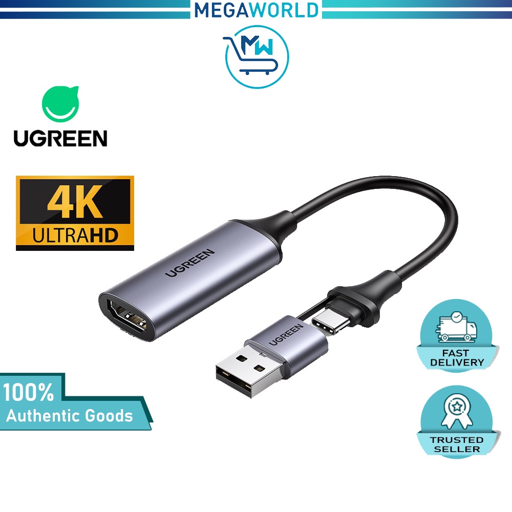 UGREEN Video Capture Card 4K HDMI to USB/USB-C HDMI Video Grabber Box ...