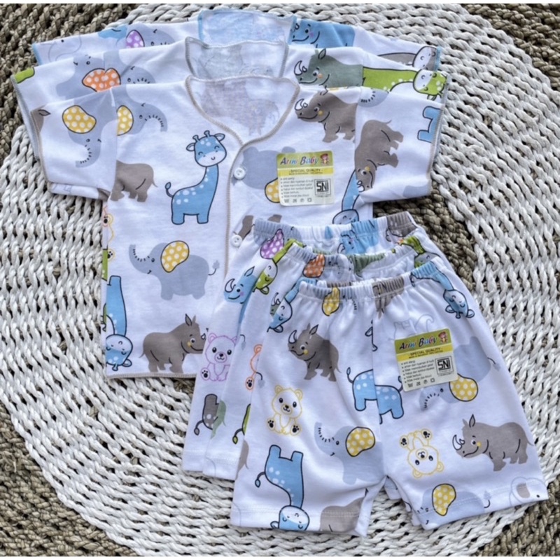 3pcs BABY Clothes Short Sleeve+Shorts Newborn BABY Clothes Yellow Color