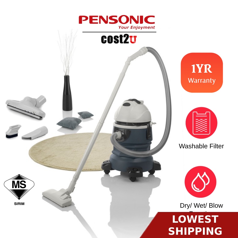 Pensonic 32L Bagless Vacuum Cleaner (Dry/ Wet/ Blow) PVC211 MVC3694