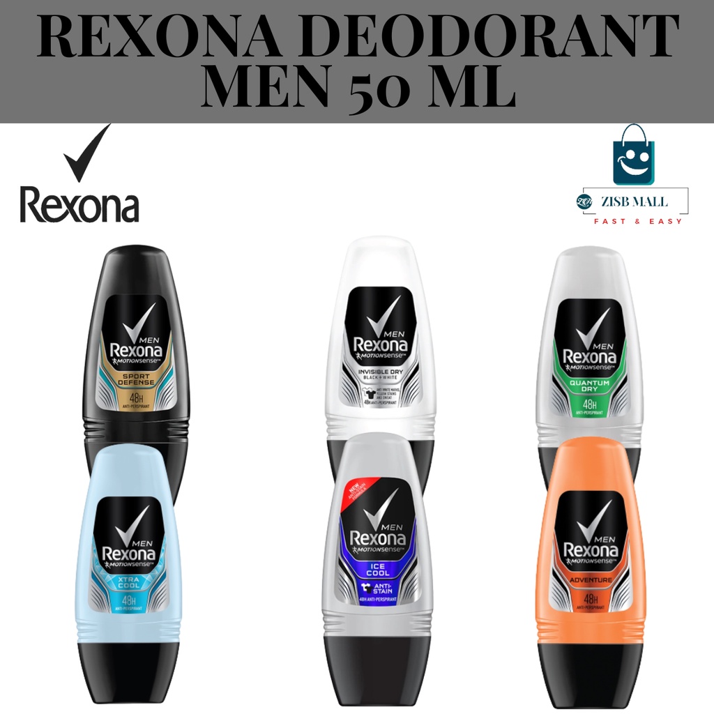 Rexona Men Invisible 48h Protection Antiperspirant Desodorante Roll On, 50  g / 1.76 oz