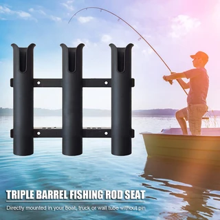 Boat Fishing Rod Holder, Stainless Steel Wall-mounted Rod Holder, 3 Link  Tubes Vertical Fishing Pole Holder, Holds 3 Rods