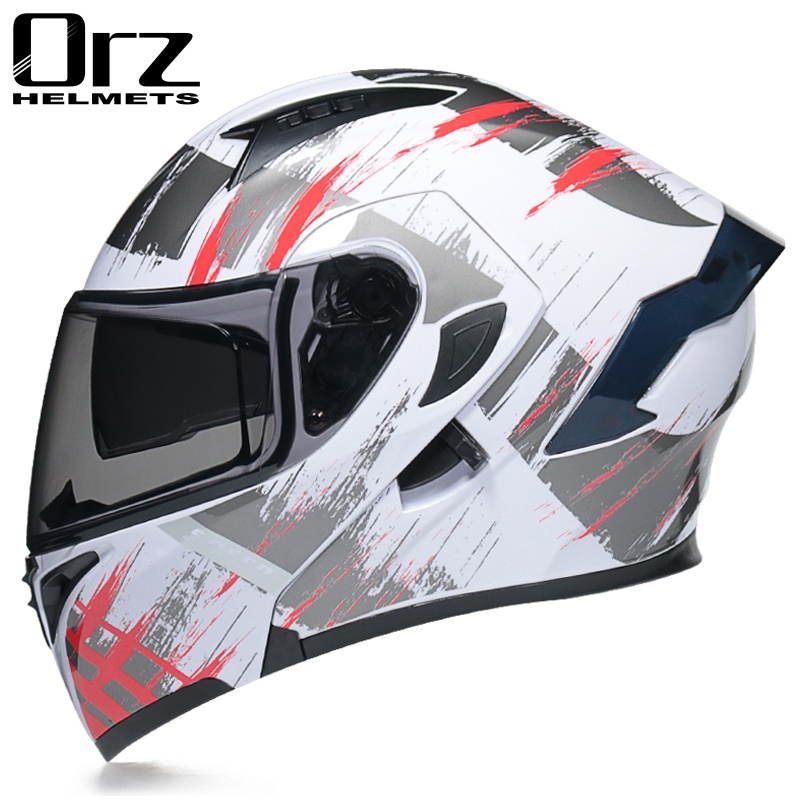 Motorcycle helmets Double Visors Modular Flip Up helmet DOT approved Full face casque moto