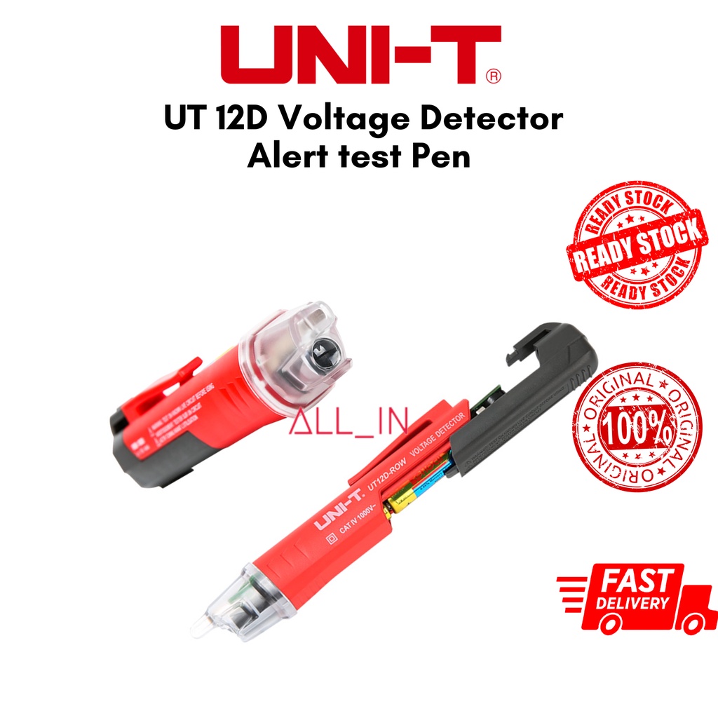 UNI-T UT12D Ac 24V~1000V Voltage Detector Alert Volt Alert Test Pen ...