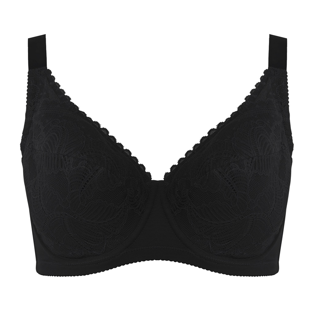 XIXILI RIVERA HIGH PANELED FULL CUP BRA - BLACK | Shopee Malaysia