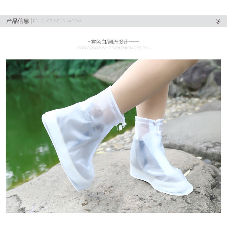 Shoe Cover Waterproof Anti Slip Reusable Rain Shoe Cover Kasut Hujan Soft Latex Elastic