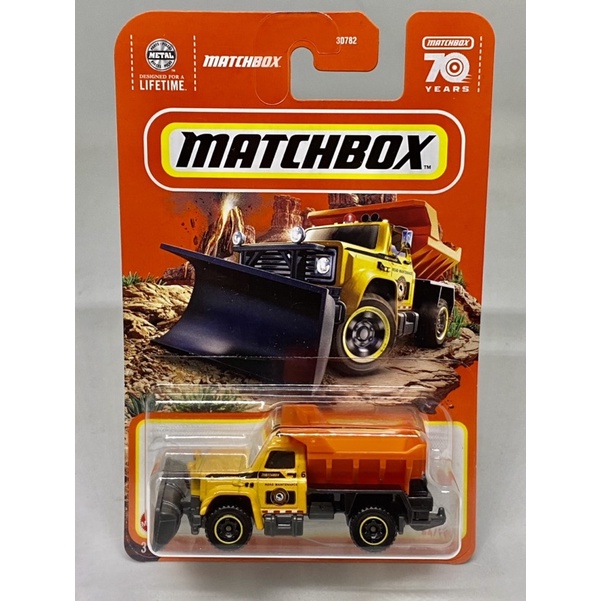 MBX Matchbox PLOW MASTER 6000 Yellow Orange Construction Heavy Truck 70 ...