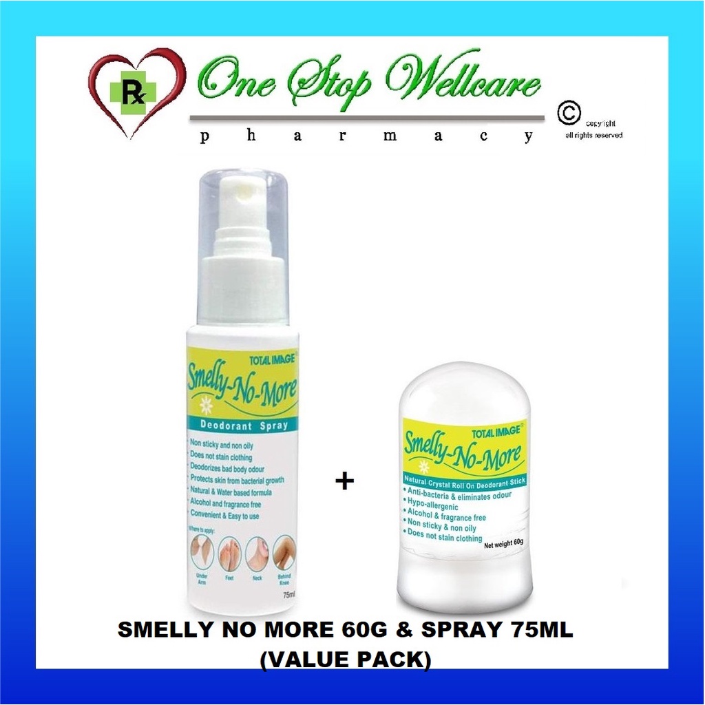 SMELLY NO MORE 60G & SPRAY 75ML (VALUE PACK) | Shopee Malaysia