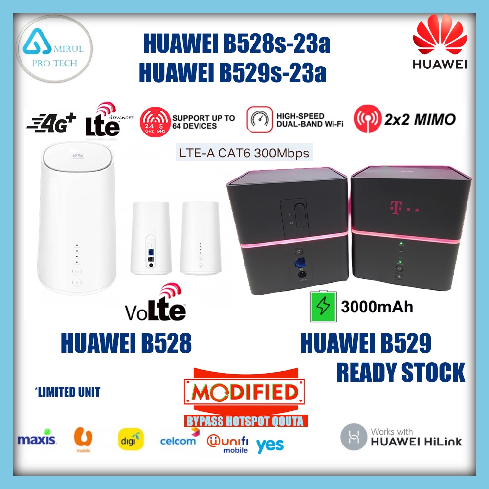 (Unlock & Modified ) Huawei B528 s B529 B529s 23a modded bypass