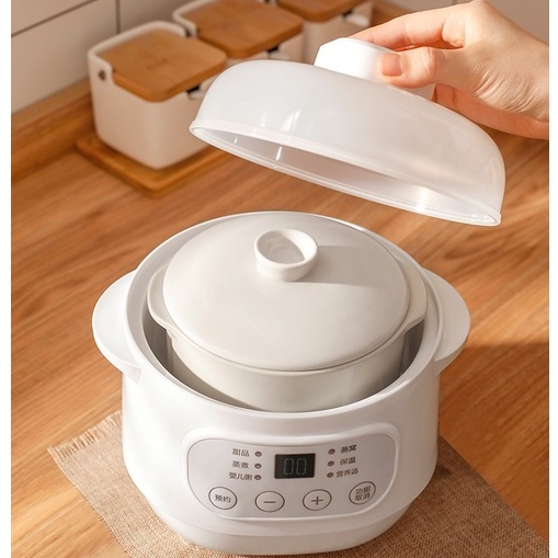 Electric Stew Pot 1L Ceramic Liner Slowcooker Household MultiFunction