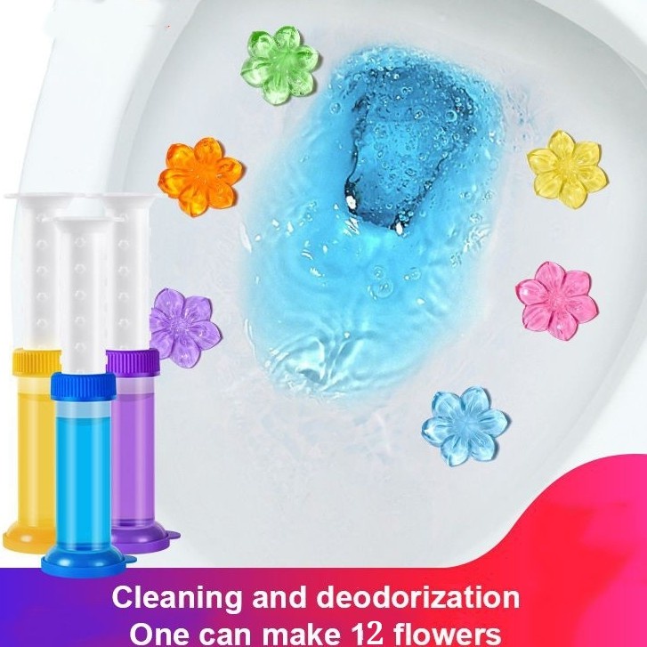 Toilet Bathroom Scrubble Bubble Cleaner Cleaning Toilet Gel 12 Flower 7 ...