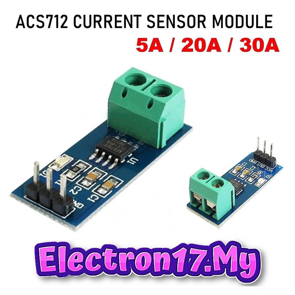 ACS712 Current Sensor Module 5A 20A 30A mdl PR50 Shopee Malaysia