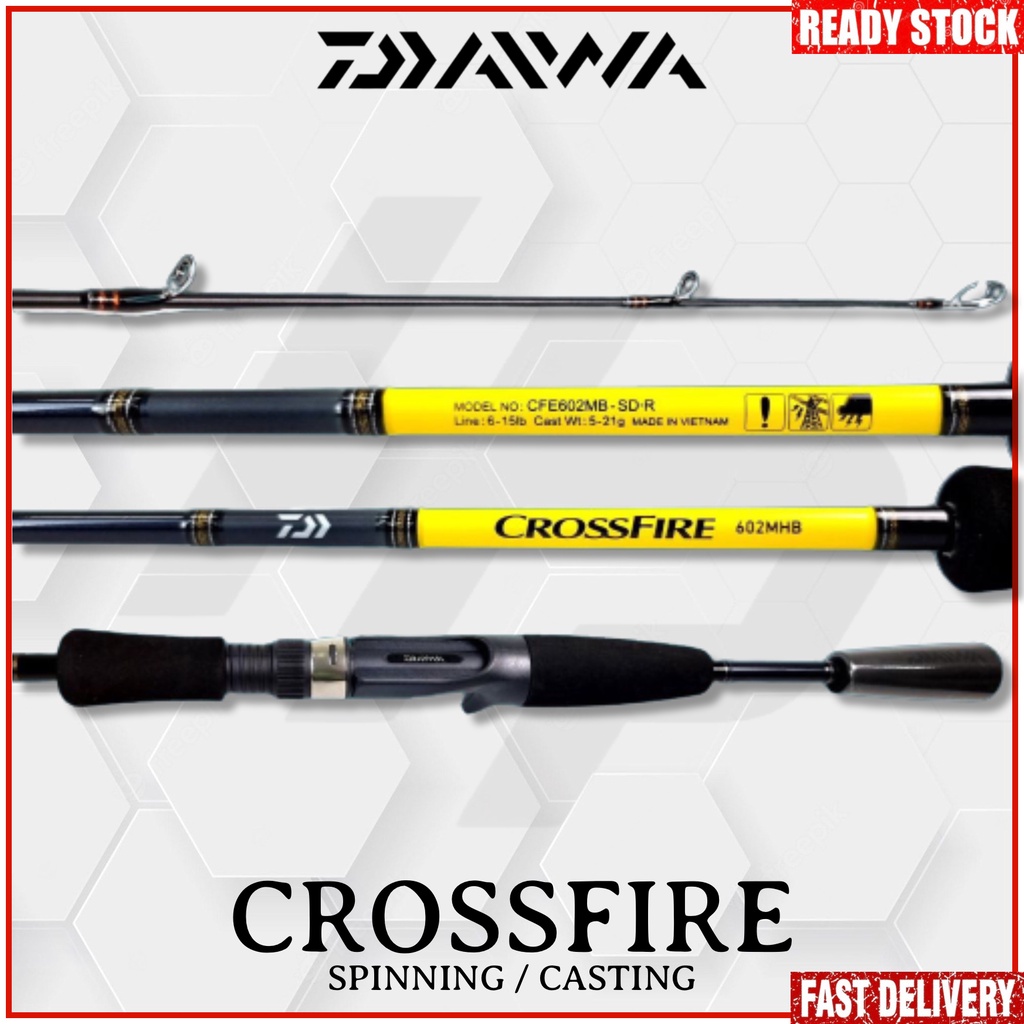 Daiwa Crossfire CFE Spinning And Casting Fishing Rod
