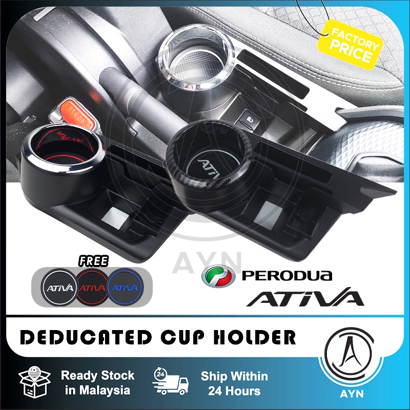 Perodua Ativa Cup Holder Expansion Drink Carbon Center Console Storage