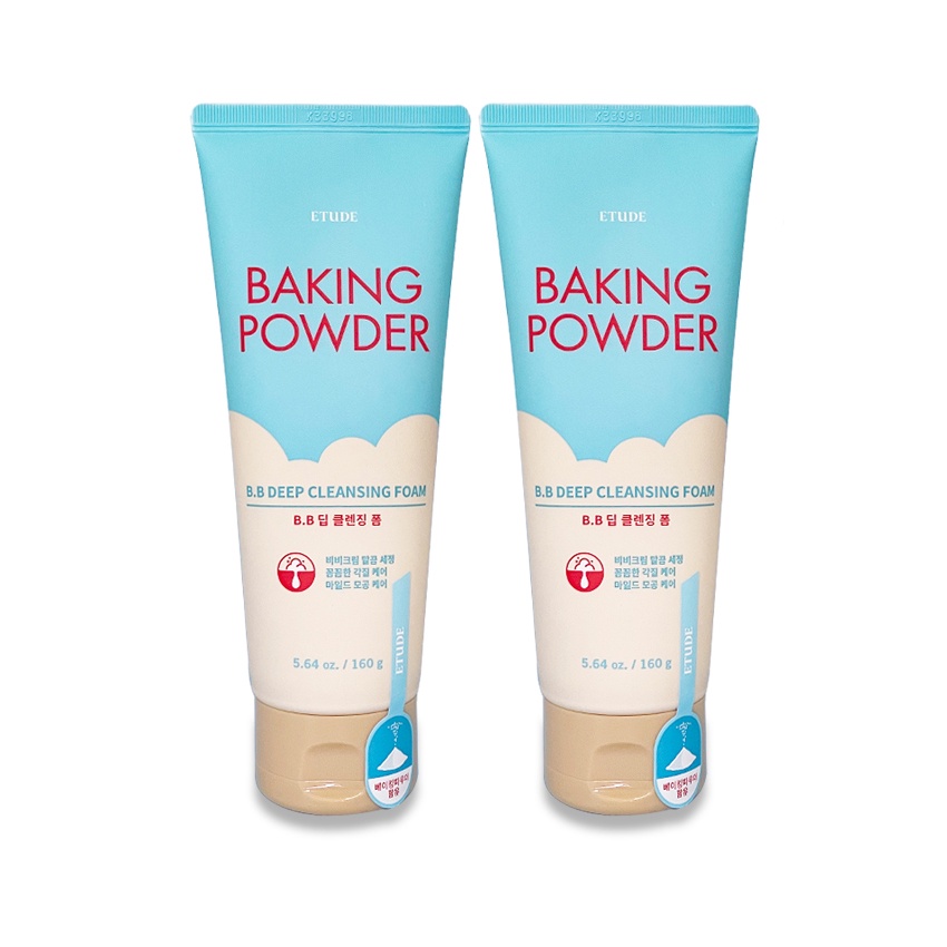 [Etude House]1+1 Baking Powder B.B Deep Cleansing Foam 160ml + 160ml ...