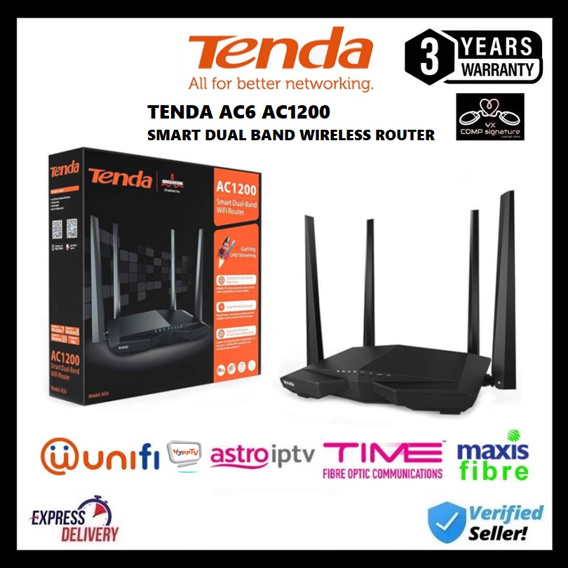 Tenda AC10 Wireless Wifi Router AC10 V3.0 / Tenda AC6 Smart Dual Band ...