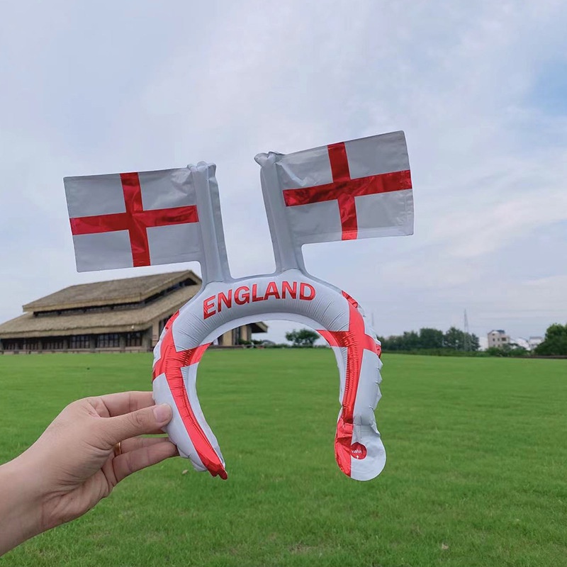 1F 2022 FIFA World Cup Qatar Balloon Flag Headband Cheerleader Flag