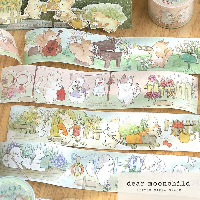 [CLOSING SALE] 1Loop CardLover Cute Animal Series Journal Washi Tape ...