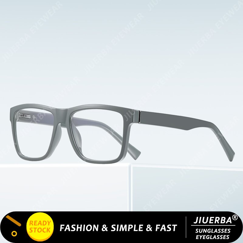 Jiuerba New Fashion Rectangular Frame Plain Eyeglasses Men Classic