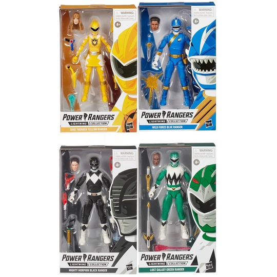 Power Rangers Lightning Collections Wave Set of 4 (Yellow, Black, Green ...