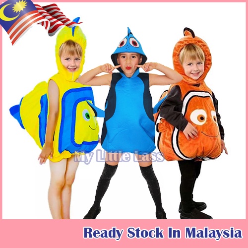 Finding Nemo Deluxe Child Costume Dory Fish Hank The Octopus Dress up  Animal Costume for Kids