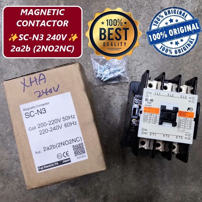 100% ORIGINAL FUJI ELECTRIC FA SC-N3 SC65BAA Magnetic Contactor 240VAC ...