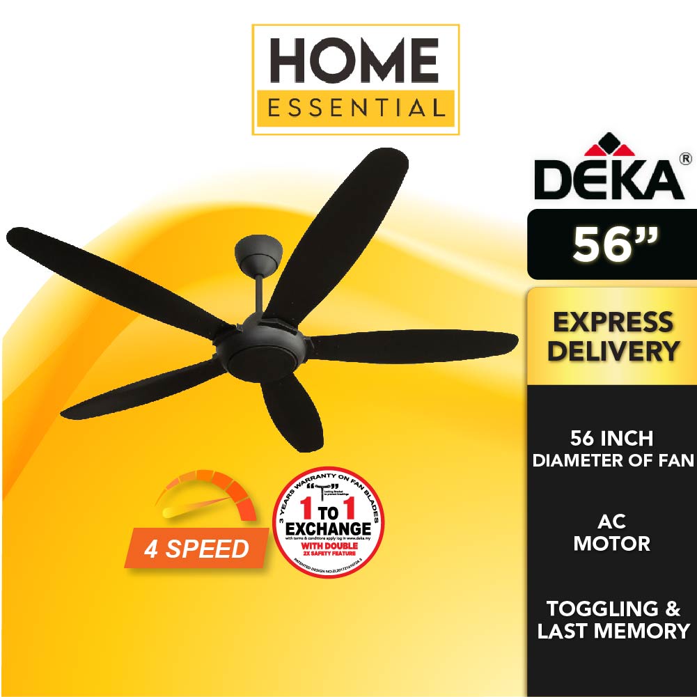 Deka 56 Inch Ac Motor 4 Speeds Ceiling Fan DKR 56 | 42 Inch DKR 42 with ...