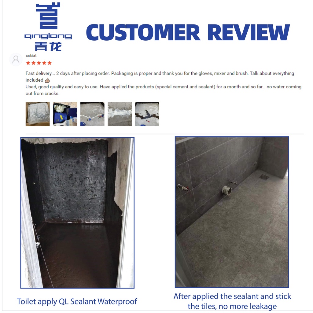QL Waterproof Sealant Toilet Bathroom Roof Coating Paints (18kg ...