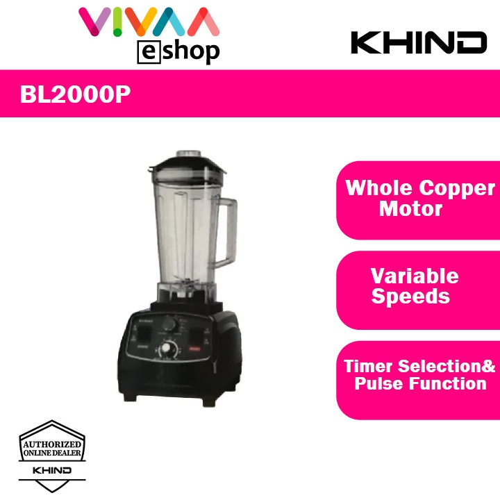 Khind Blender Commercial Grade Heavy Duty 2L PRO BL2000P Shopee Malaysia