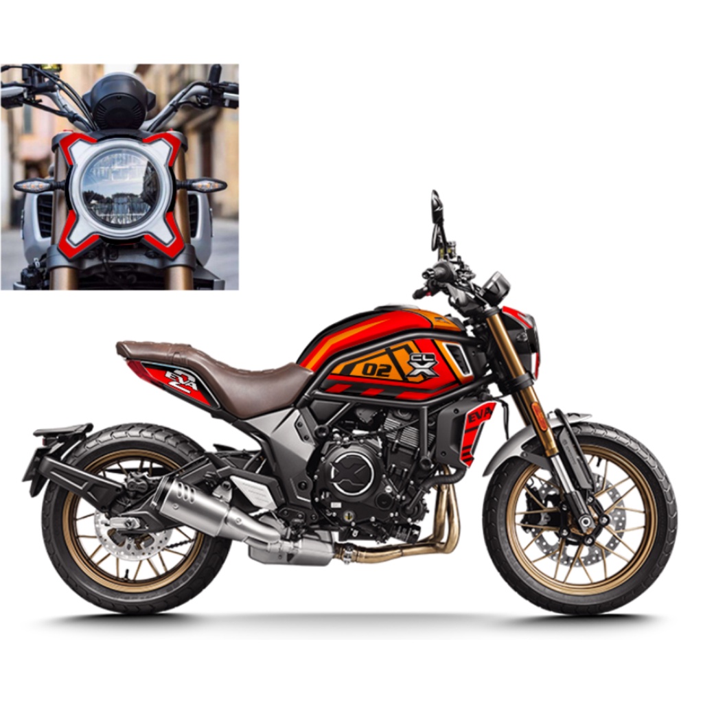 CFMOTO CL-X 700 Aufkleber-Set - Kratzschutz Für Tank & Karosserie In Rot