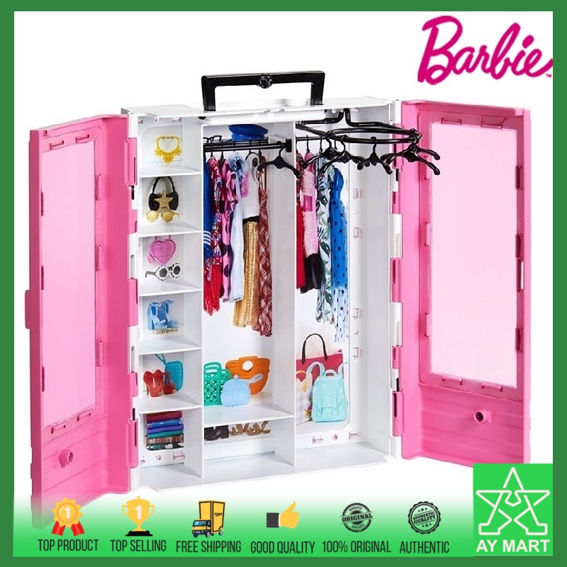 Barbie Fashionistas Wardrobe Ultimate Closet Playset Accessory Easy ...