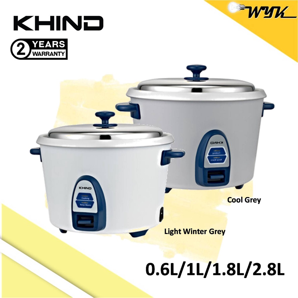 KHIND 0.6L/1.0L/1.8L/2.8L Electric Rice Cooker RC806N/RC810/RC818N ...