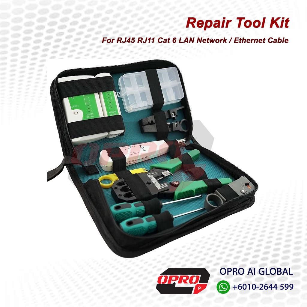 PREMIUM RJ45 RJ11 Cat 6 LAN Network / Cable / Repair Tool Kit