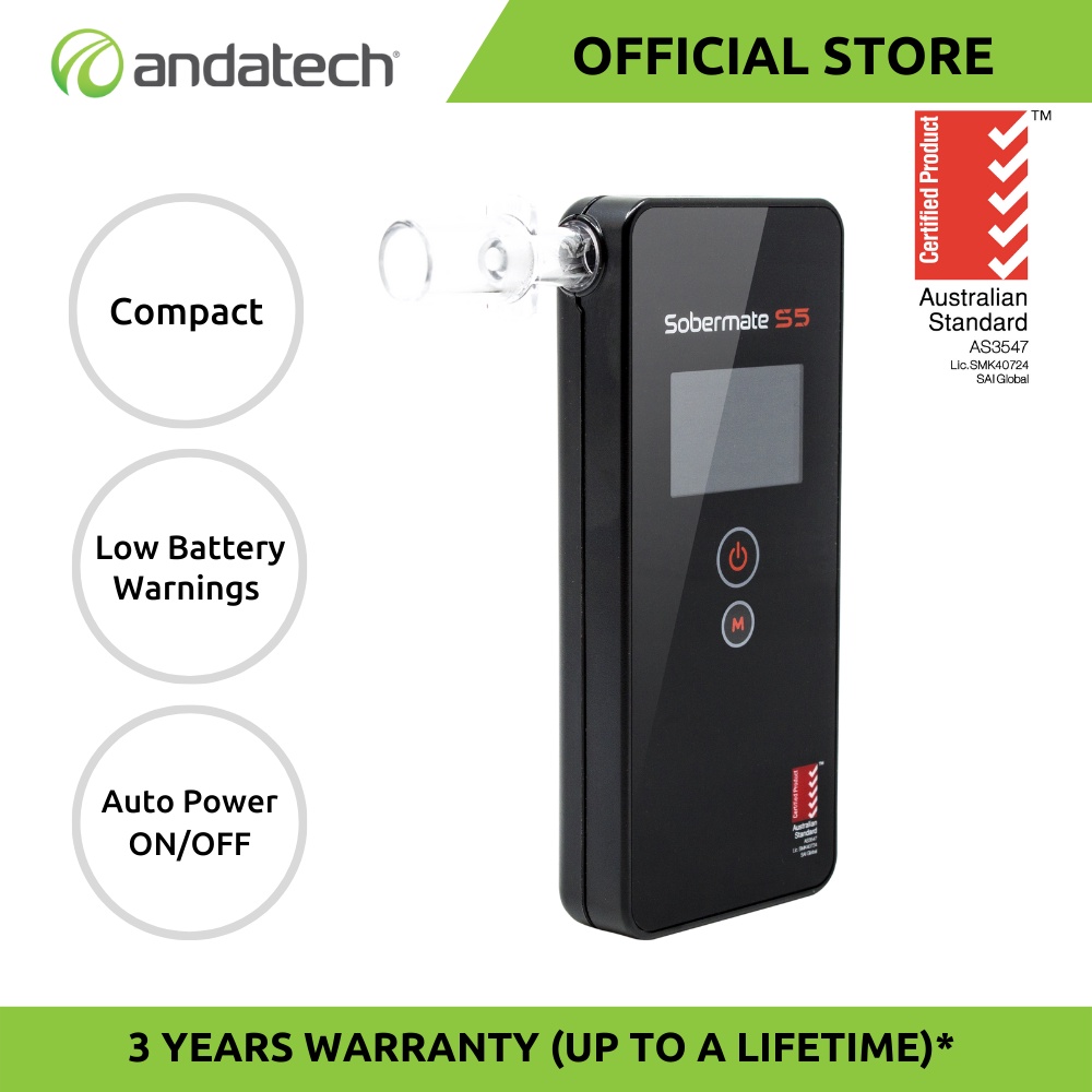 Sobermate S5 Personal Breathalyzer Alcohol Tester Personal