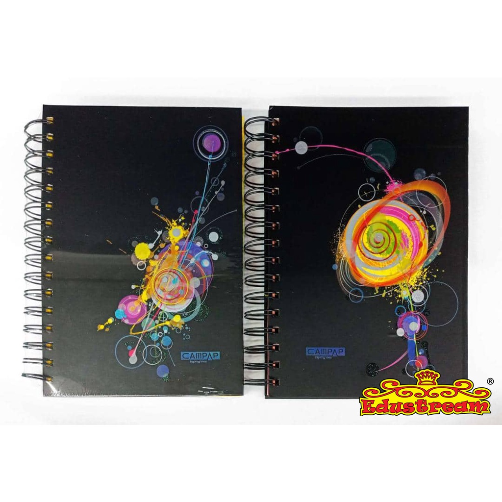READY STOCK!! CAMPAP Wire-O Hard Colour Note Book A5 80Gsm 120 Sheets ...