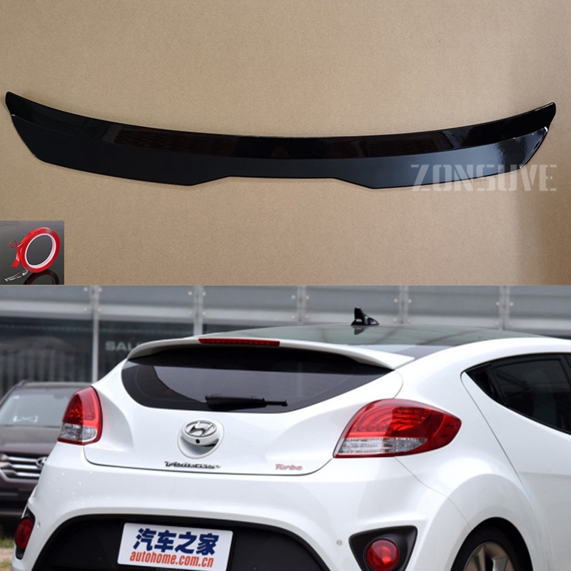 Use For Hyundai Veloster 20122016 Year Roof Spoiler Carbon Fiber Look